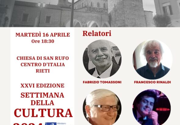 XXVI Edizione della Settimana della Cultura a Rieti: Omaggio a Giovanni Marconicchio e Vincenzo Marchioni